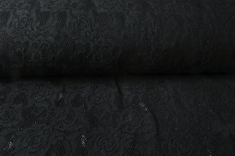 Lace fabric - black 220 g/m²