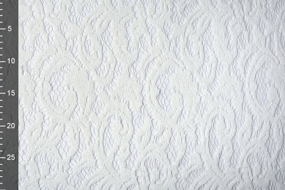 Mežģīņu audums - piena balts samts 200 g/m²