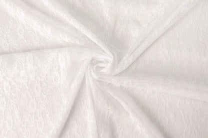 Mežģīņu audums smalks - balts 50 g/m²