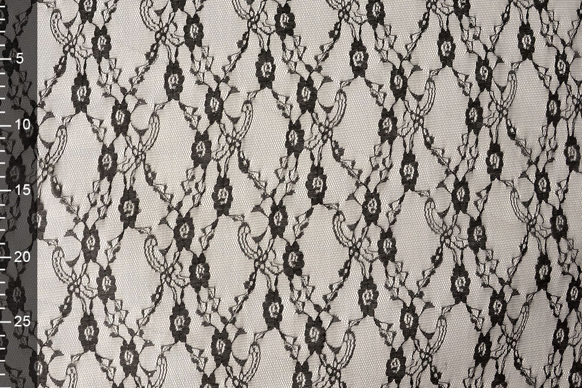 Fine lace fabric - black 50 g/m²
