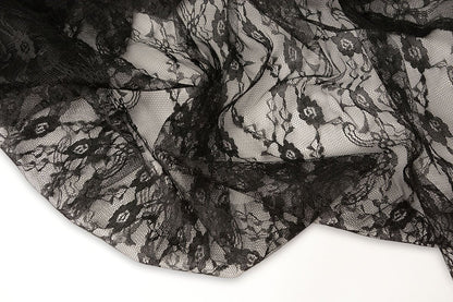 Fine lace fabric - black 50 g/m²
