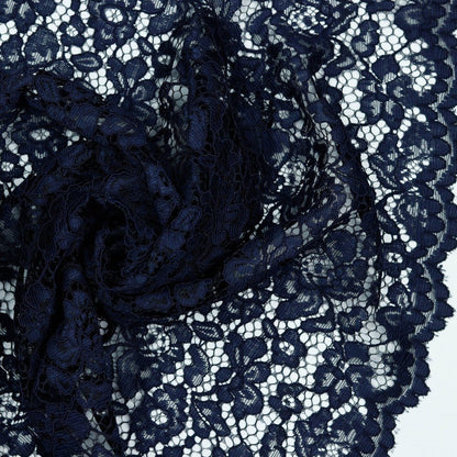 Tissu en dentelle - bleu foncé 130 g/m²