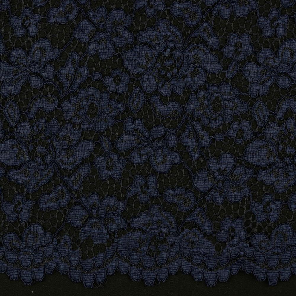 Tissu en dentelle - bleu foncé 130 g/m²
