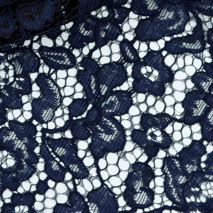 Tissu en dentelle - bleu foncé 130 g/m²