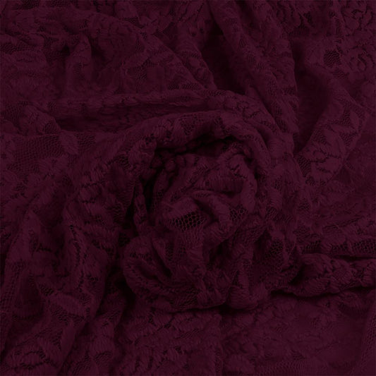 Image avec tissu en dentelle - ton vin 145 g/m² – disponible chez Šarlotes audumi