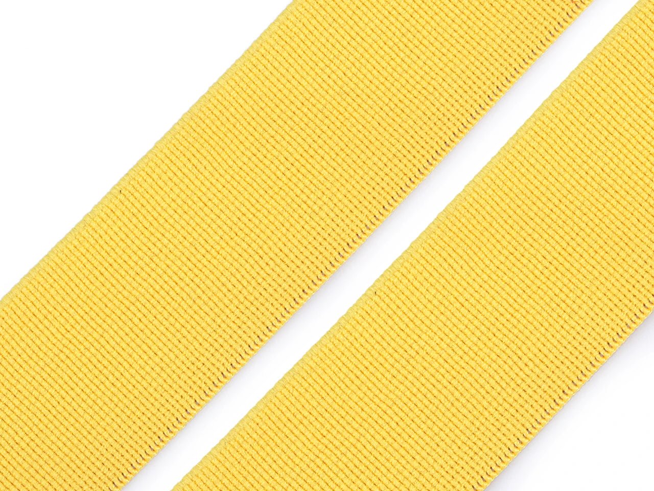 Image de bande élastique souple 25 mm | Élastique pour la couture de vêtements - jaune – disponible chez Šarlotes audumi