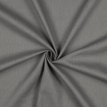 Image du tissu en lin adouci - gris foncé 170 g/m² – disponible chez Šarlotes audumi
