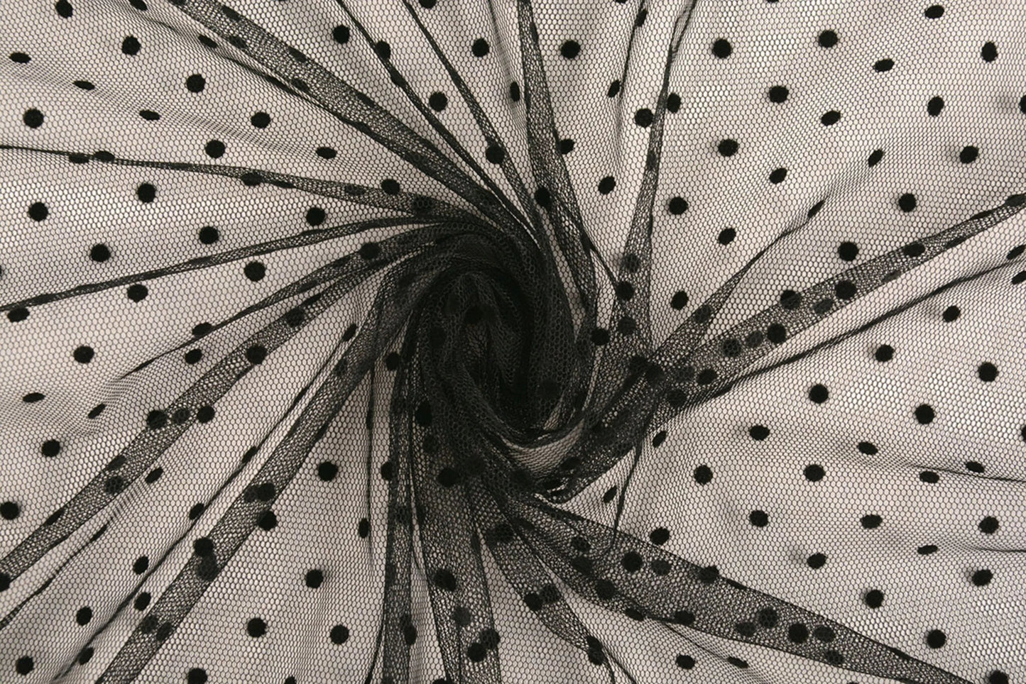 tulle doux à pois - noir
