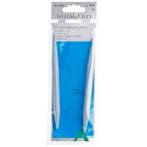 Milward Aluminum circular knitting needles- 10.00 mm x 80 cm
