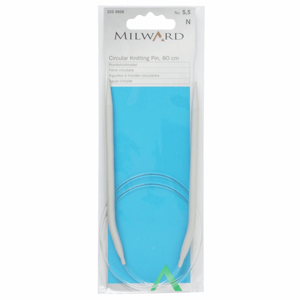 Milward Aluminum circular knitting needles - 5.50 mm x 80 cm