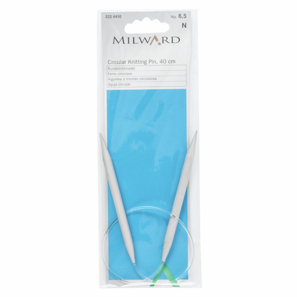 Milward Aluminum circular knitting needles - 6.50 mm x 40 cm