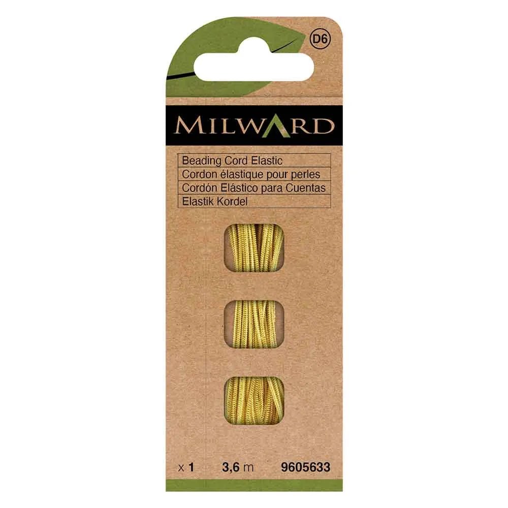 Milward fil élastique pour perles 1.3 mm 3.6m - dorée