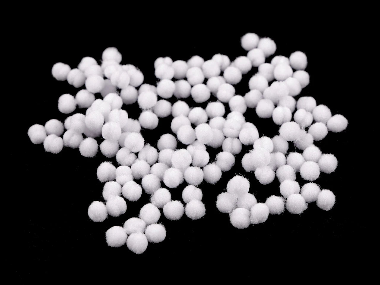 Mini pompons Ø4 mm | Blancs | 2000 pièces par paquet