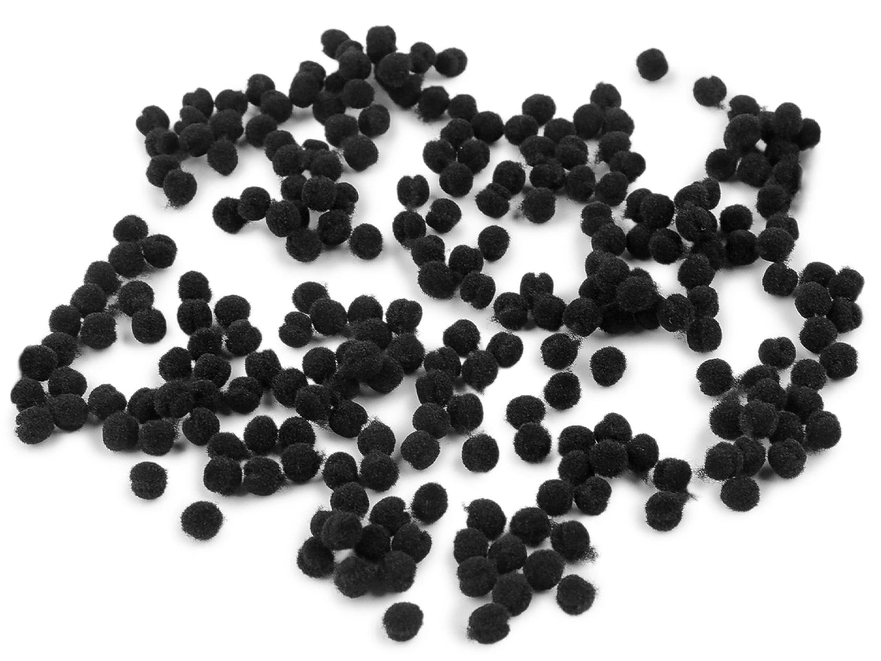 txt
Image avec mini pompons Ø4 mm | Blancs | 2000 pièces par paquet | teintes assorties – disponible chez Tissus de Charlotte