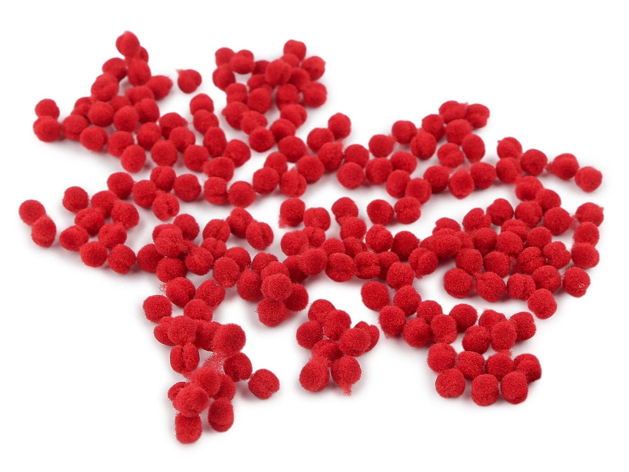 Image avec mini pompons Ø4 mm | Blancs | 2000 pièces par paquet|nuances assorties – disponible chez Šarlotes audumi