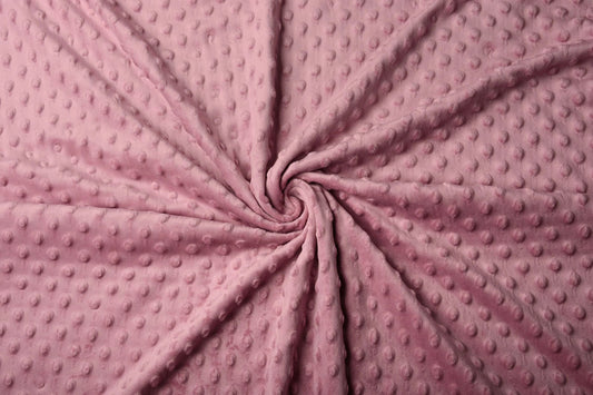 Minky polaire - vieux rose 260 g/m²