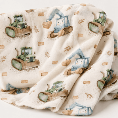 Attēls ar Minky flīss(gludais) - traktori 220 g/m² – pieejams Šarlotes audumi
