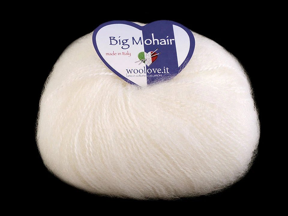 Fil de mohair - WOOLOVIT.IT 100 m 25 g - blanche #1