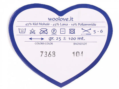 Mohair yarn - WOOLOVIT.IT 100 m 25 g - brown #7368