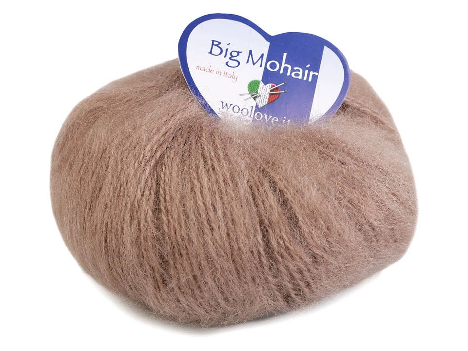 Fil de mohair - WOOLOVIT.IT 100 m 25 g - marron #7368