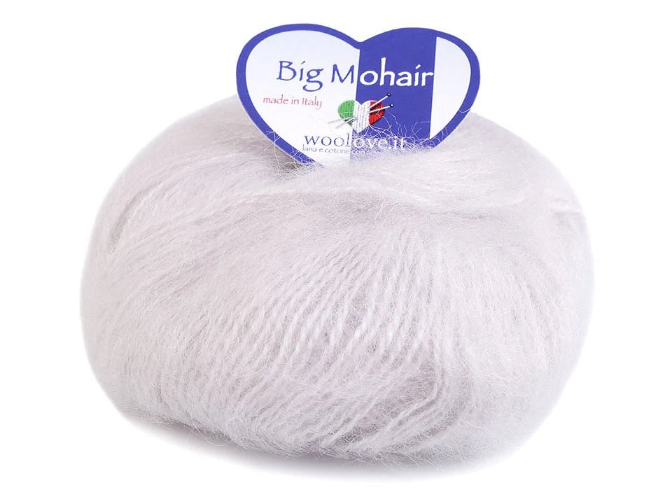 alt
Mohair yarn - WOOLOVIT.IT 100 m 25 g - light grey shade #10
