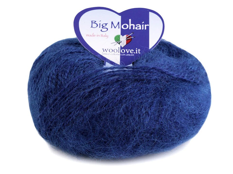 Mohair yarn - WOOLOVIT.IT 100 m 25 g - royal blue #908