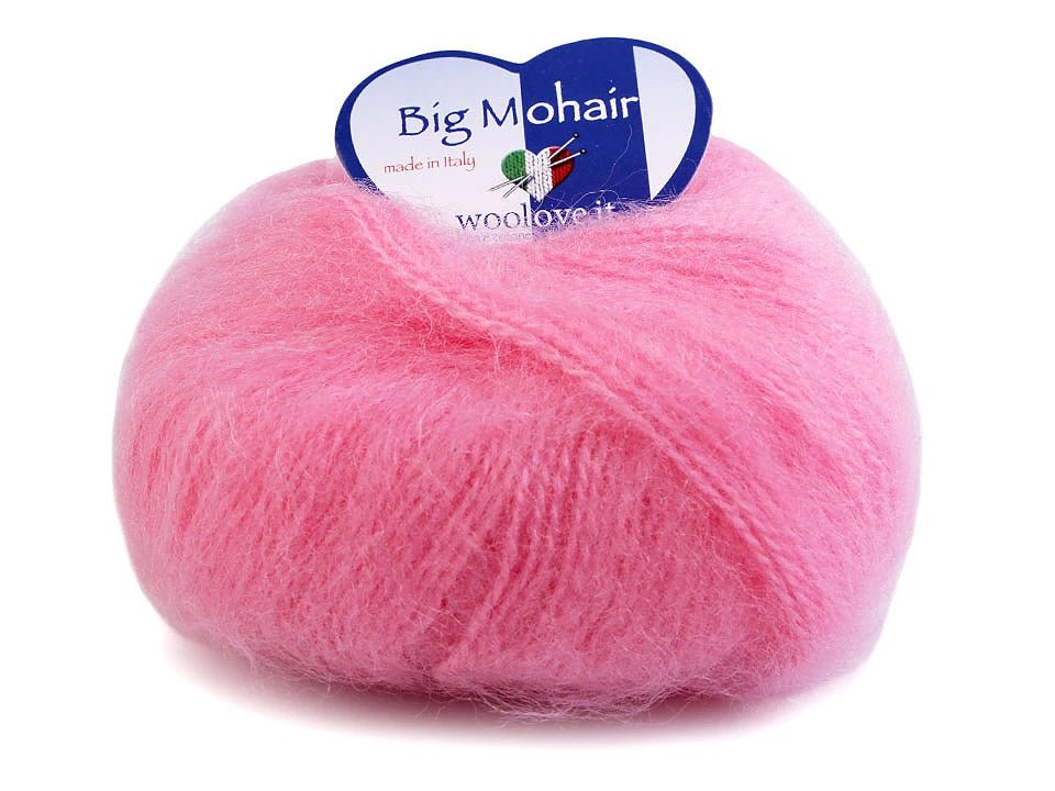 Mohairgarn - WOOLOVIT.IT 100 m 25 g - knallrosa #14