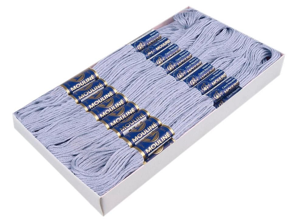 Image de fil mouliné bleu arctique 8 m #5422 – disponible en ligne chez Šarlotes audumi