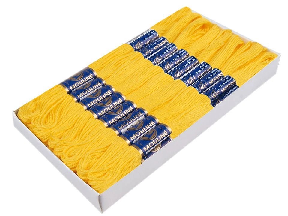 Multicolored thread - lemon yellow 8 m