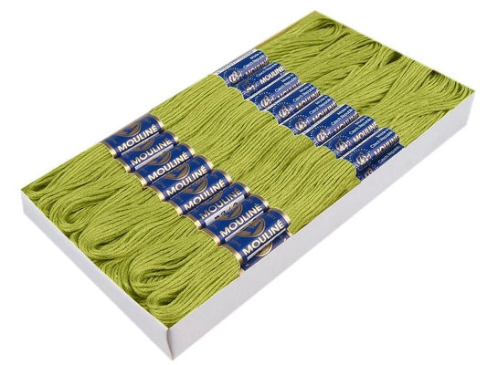 Fil mouliné vert lime 8 m