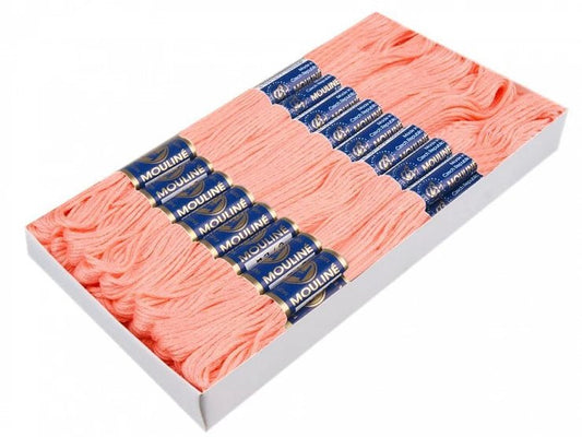 Fil mouliné, coloris pêche, 8 m