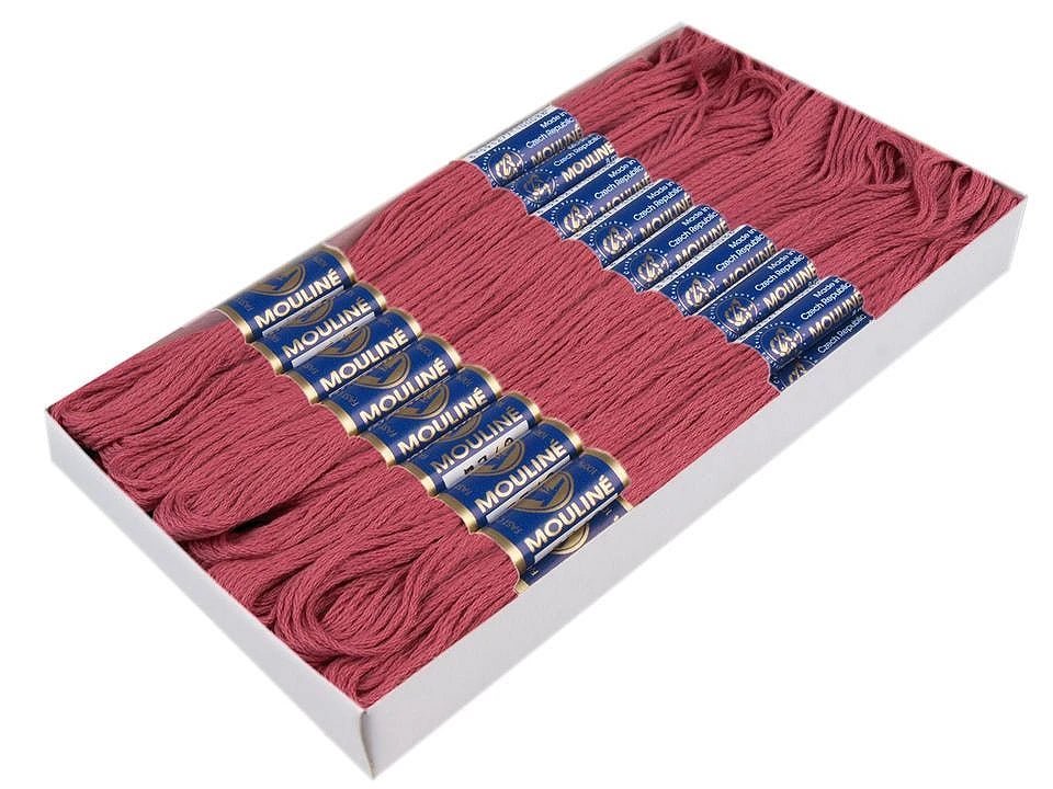 Image du fil mouliné vieux rose 8 m #7342 – disponible en ligne chez Šarlotes audumi