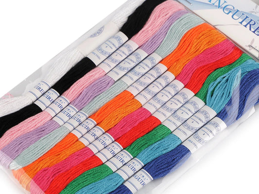 Lot de fils à broder blancs - 12 pièces - 2e variante de couleur