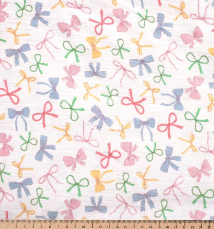 Image of Muslin - bows 120 g/m² – available at Šarlotes audumi