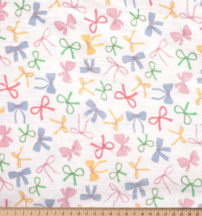 Image of Muslin - bows 120 g/m² – available at Šarlotes audumi