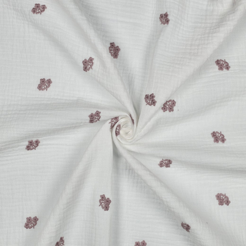 Image avec mousseline - fleurs brodées 130 g/m² – disponible chez Šarlotes audumi