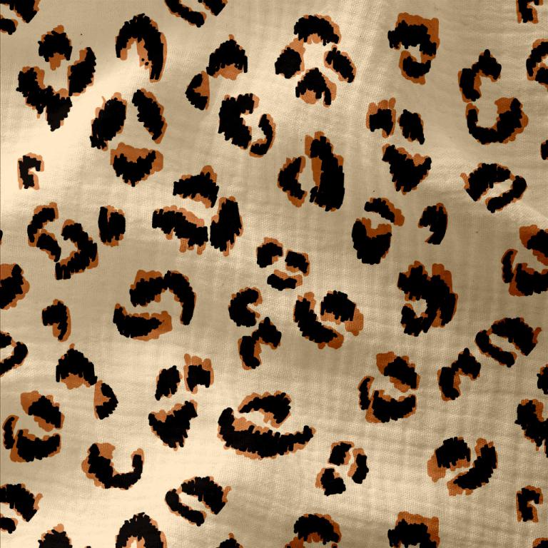 Mousseline - motif léopard 125 g/m²