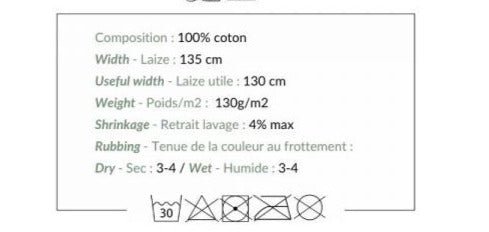 Mousseline à motif léopard 125 g/m²
