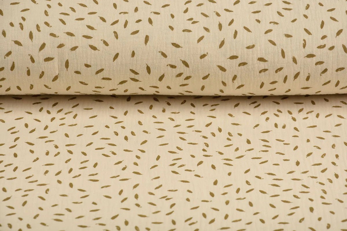 Muslin small leaf motif 125 g/m²