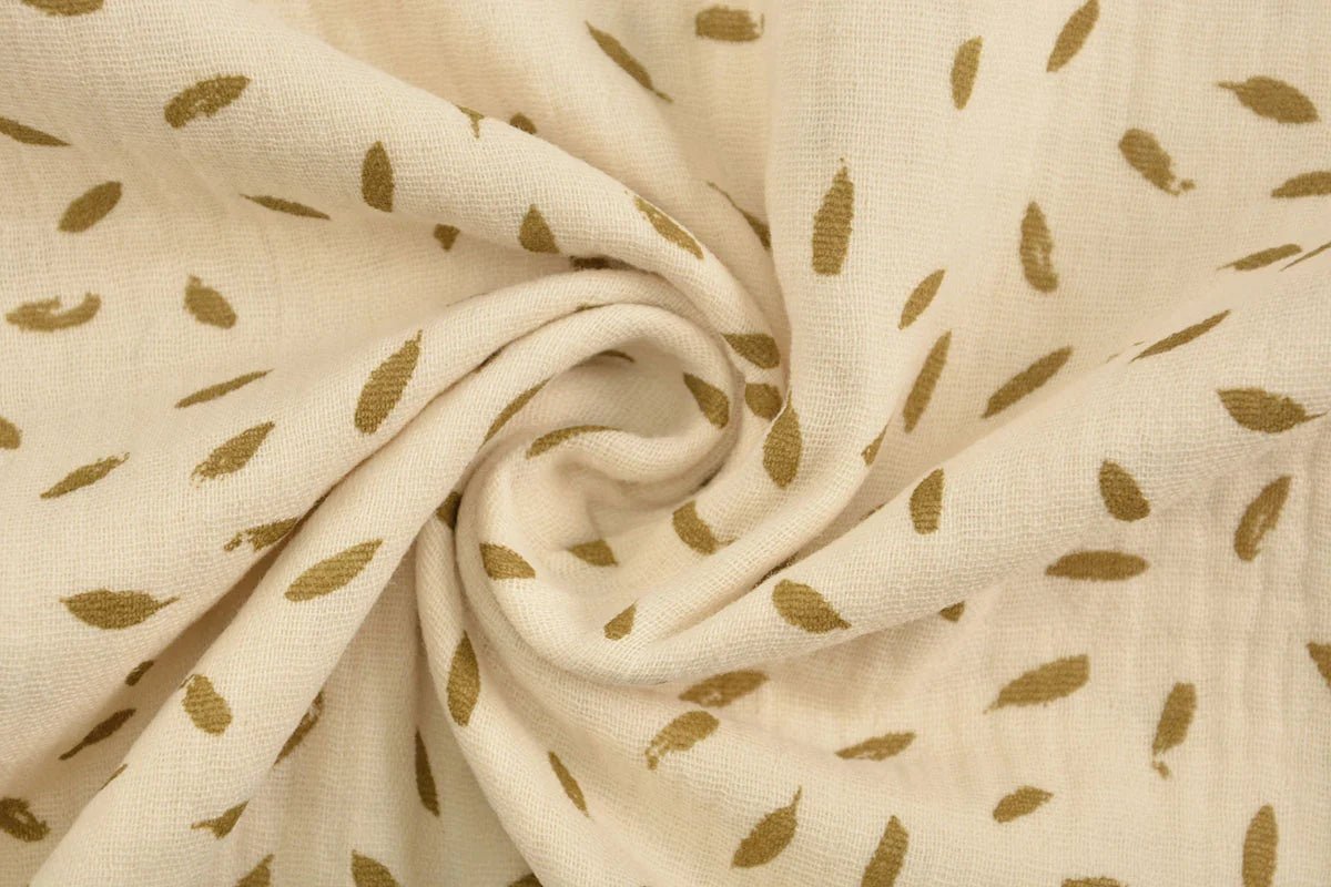 Muslin small leaf motif 125 g/m²