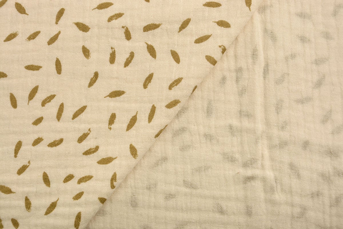 Muslin small leaf motif 125 g/m²