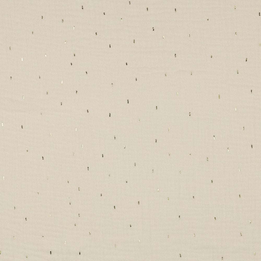 txt
Mousseline - pois dorés sur fond blanc chaud 125 g/m²