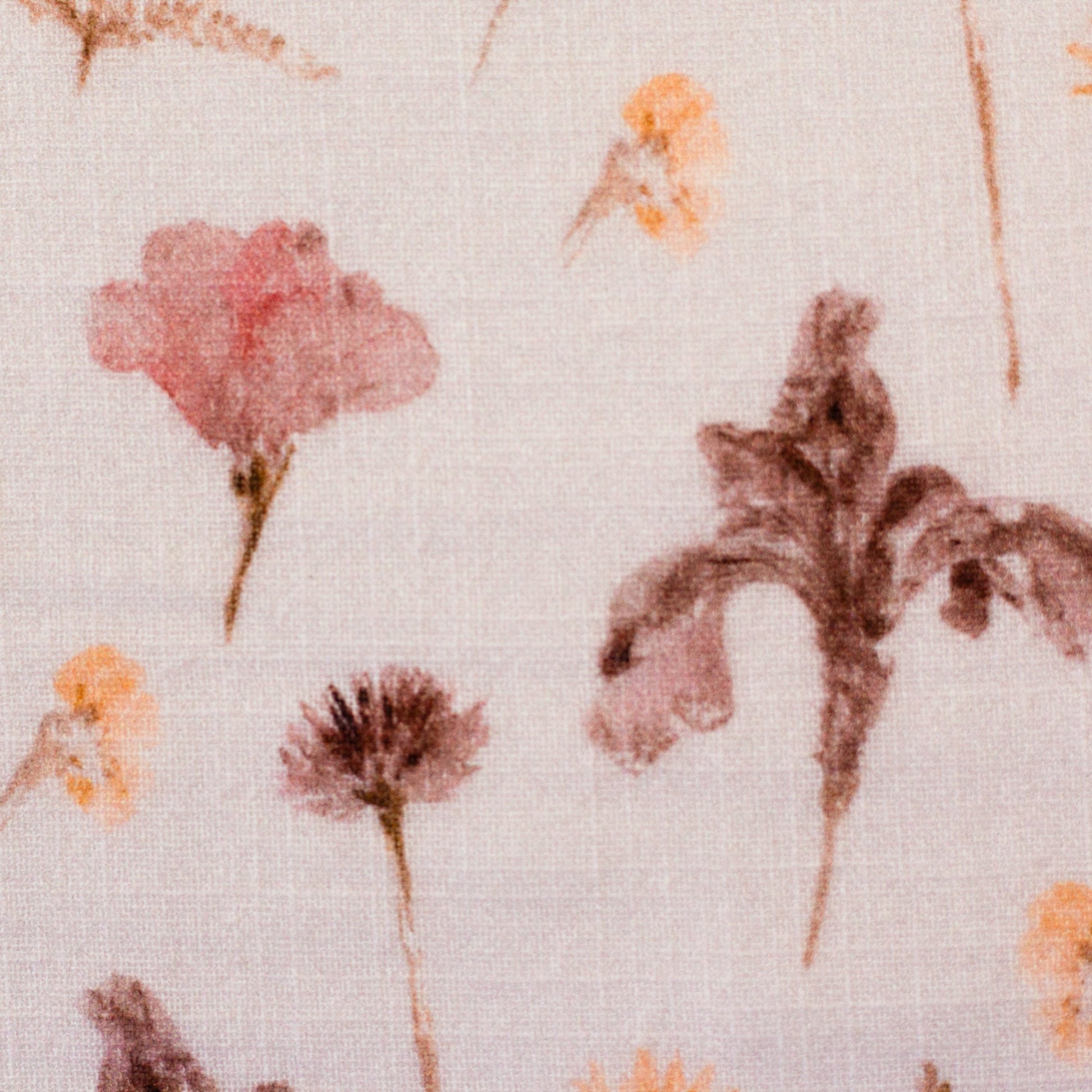 Image of Muslin - flowers with fern 130 g/m² – available at Šarlotes Audumi