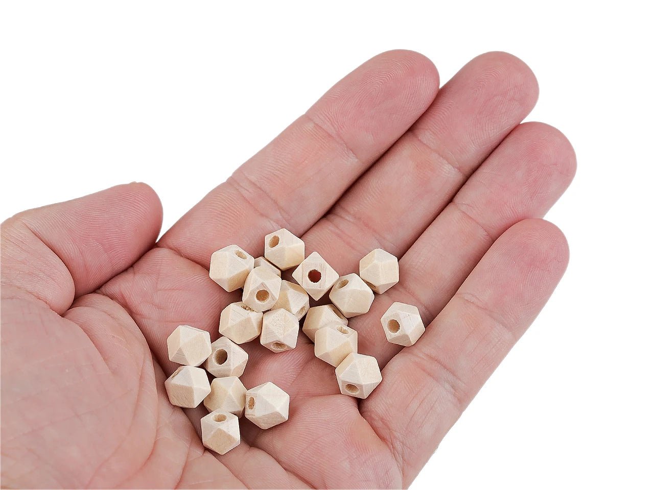 Image of unfinished wooden beads 8 × 8 mm – available online at Charlotte Fabrics