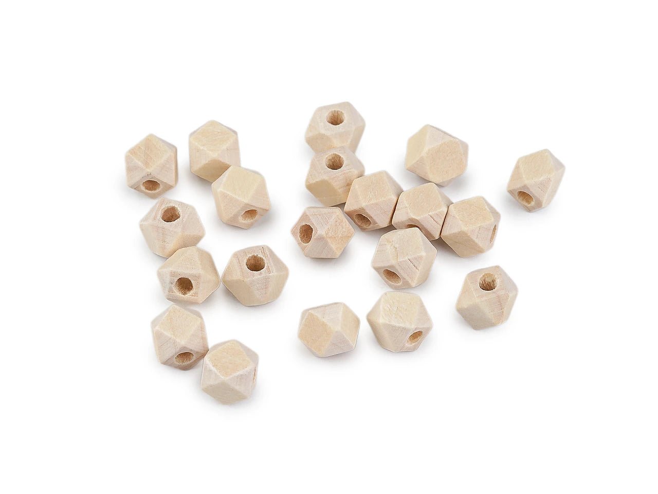 Image of unfinished wood beads 8 × 8 mm – available online at Charlotte's Fabrics