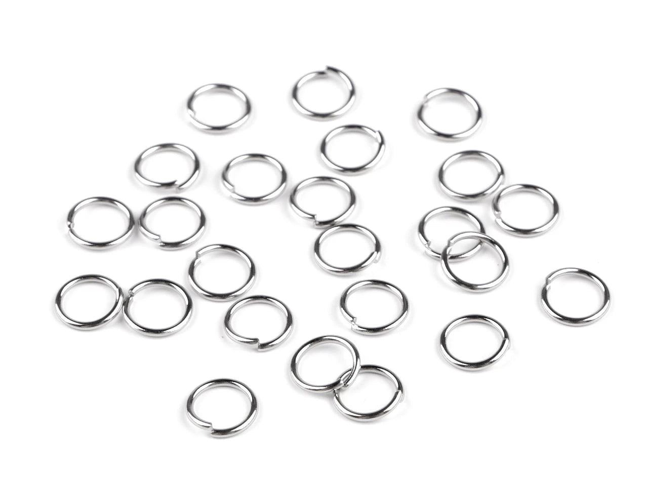 Image de bagues de jonction en acier inoxydable Ø6 - 10 mm (fermées) 10 g – disponible chez Šarlotes audumi