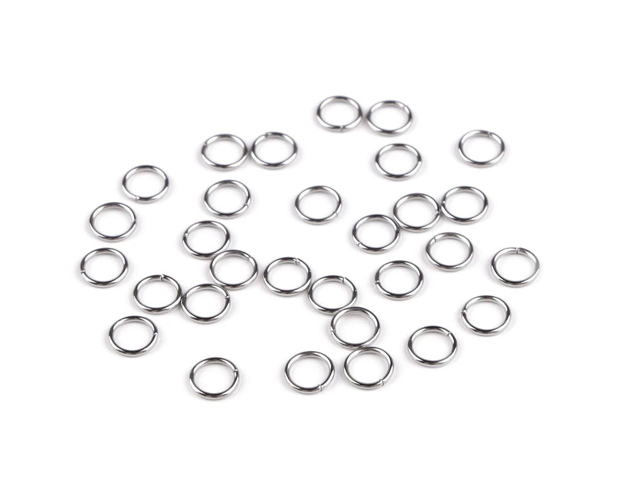 Image de bagues d'assemblage en acier inoxydable Ø6 - 10 mm (fermées) 10 g – disponible chez Šarlotes audumi