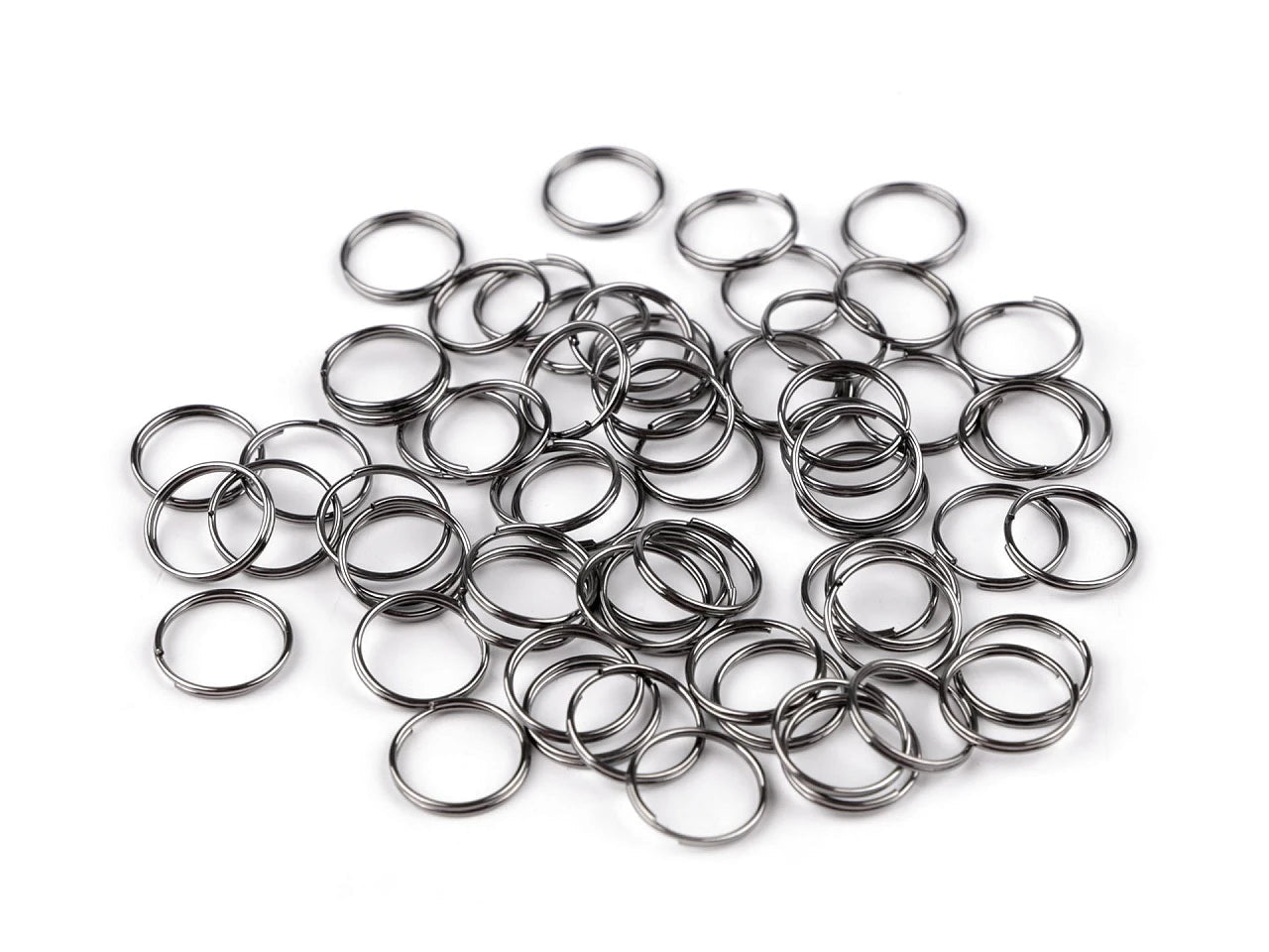 Image de anneaux de jonction en acier inoxydable (split rings) Ø12 mm 20 g – disponible chez Šarlotes audumi