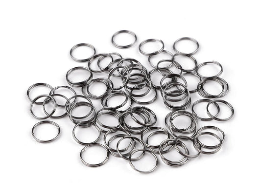 Image de anneaux de jonction en acier inoxydable (split rings) Ø12 mm 20 g – disponible chez Šarlotes audumi
