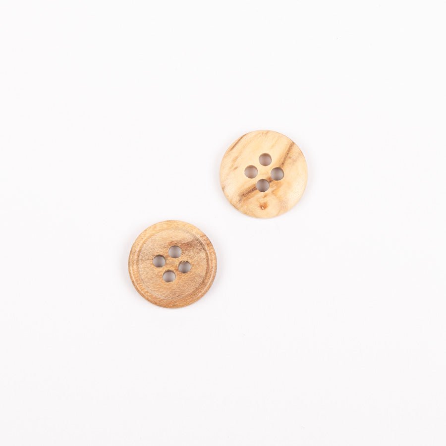 Boutons en bois d'olivier 15 mm